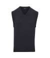 PR699 Premier Sleeveless Cotton Acrylic V Neck Sweater Charcoal colour image